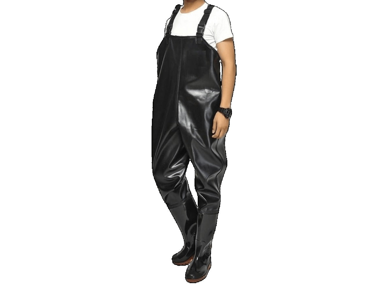 Botas de Vadeo Impermeables para Pesca, Botas de PVC Duraderas para Pesca y Trabajo en Agua, Vadeo con Correas Ajustables, Vadeo Protector con Suela Antideslizante, Alta Resistencia a Daños Mecánicos, Vadeo Profesional para Pesca y Nadar, Botas Cómodas pa