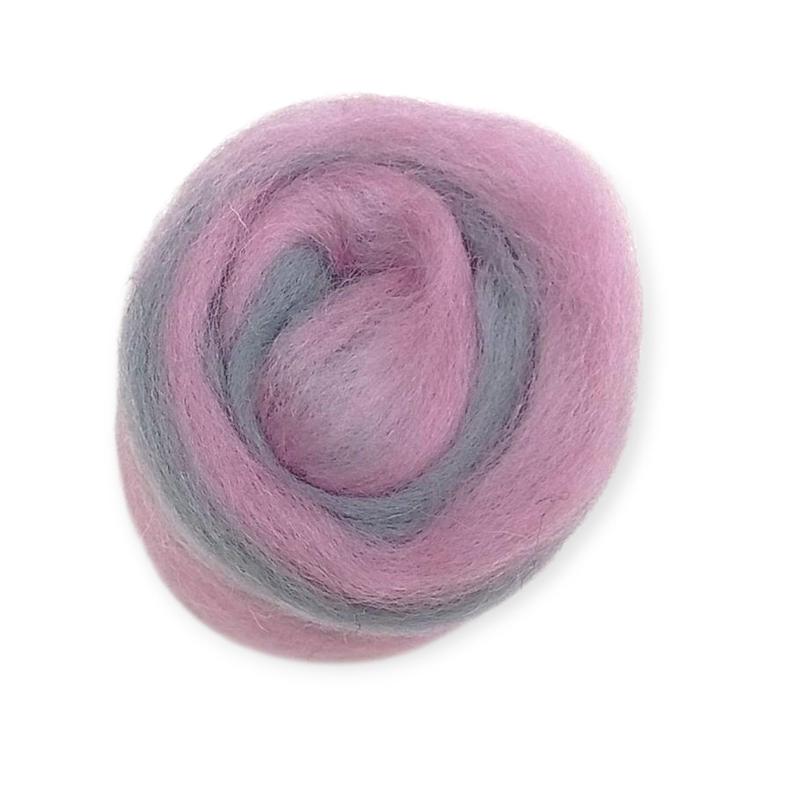 Lana, Piel de Polaco, 10G - Melange Rosa / Plateado