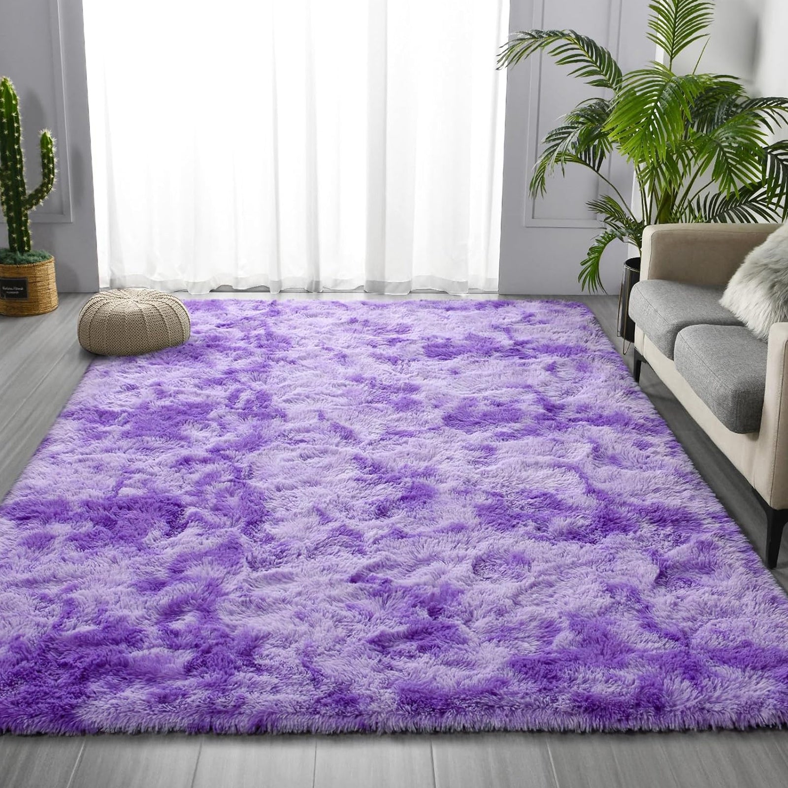 1 alfombra suave de felpa, alfombra de felpa antideslizante, alfombra suave de felpa para mesita de noche, alfombra tie-dye para sala de estar, decoración del hogar, alfombra para dormir mascotas, alfombra para dormitorio y sala de estar, decoración de la