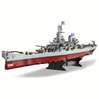 Set de bloques de construcción USS Missouri de 2228 piezas, Modelo de gran buque de guerra USS Missouri, Set de bloques de construcción para coleccionistas de buques de guerra para adultos, Regalo para entusiastas, Set de bloques de construcción FC4203
