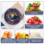 Procesador de alimentos de acero inoxidable de 5 litros, picadora eléctrica potente de 40,000 RPM, 6S, procesador multifuncional de acero inoxidable para cortar verduras para carne, verduras, cebolla, ajo, ensalada y alimentos para niños