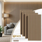 4 paneles acústicos 3D de 120X60X2.1Cm, 2.88Sqm - 4 piezas, paneles de pared con aspecto de madera, materiales de aislamiento acústico, revestimiento de pared para aislamiento acústico eficaz, con aislamiento acústico de fieltro, para estudio de grabación