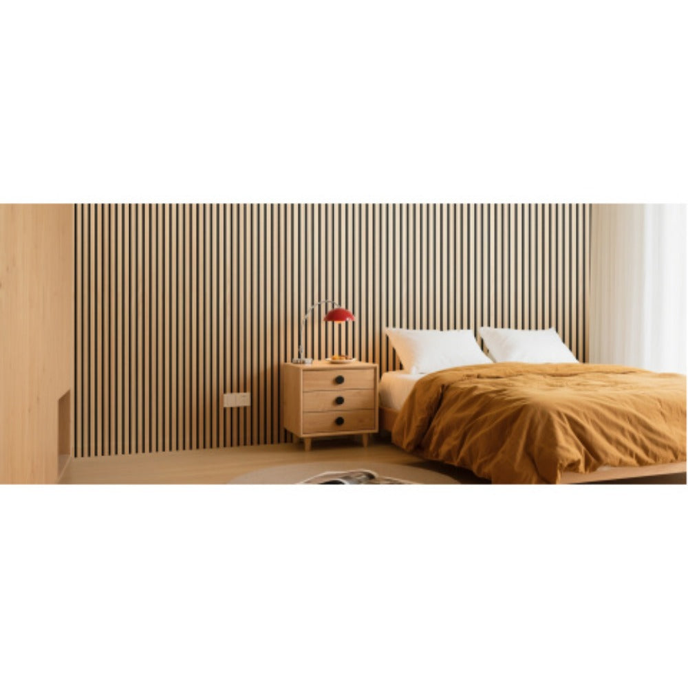 Paneles Acústicos Autoadhesivos Juego de 2 piezas 4 piezas 6 piezas 8 piezas 100X52Cm, Paneles de Pared Insonorizantes con Reducción de Eco Hechos de Veneración de Madera - Paneles Acústicos de Madera para Decoración de Pared Sala de Estar, Oficina y Ofic