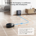 Lubluelu SL60 Plus+ Robot Aspirador con Autovaciado, Manos Libres hasta 60 Días, Robot Aspirador y Trapeador Combo de Súper Succión de 6500Pa, Navegación Láser LDS9.0, Mapeo Multicapa, Robot Aspirador 3 en 1 Autocargable para el Hogar, Pelo de Mascotas, P