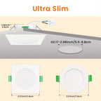 Foco LED empotrable regulable 6pcs | Dormitorio salón cocina y pasillo