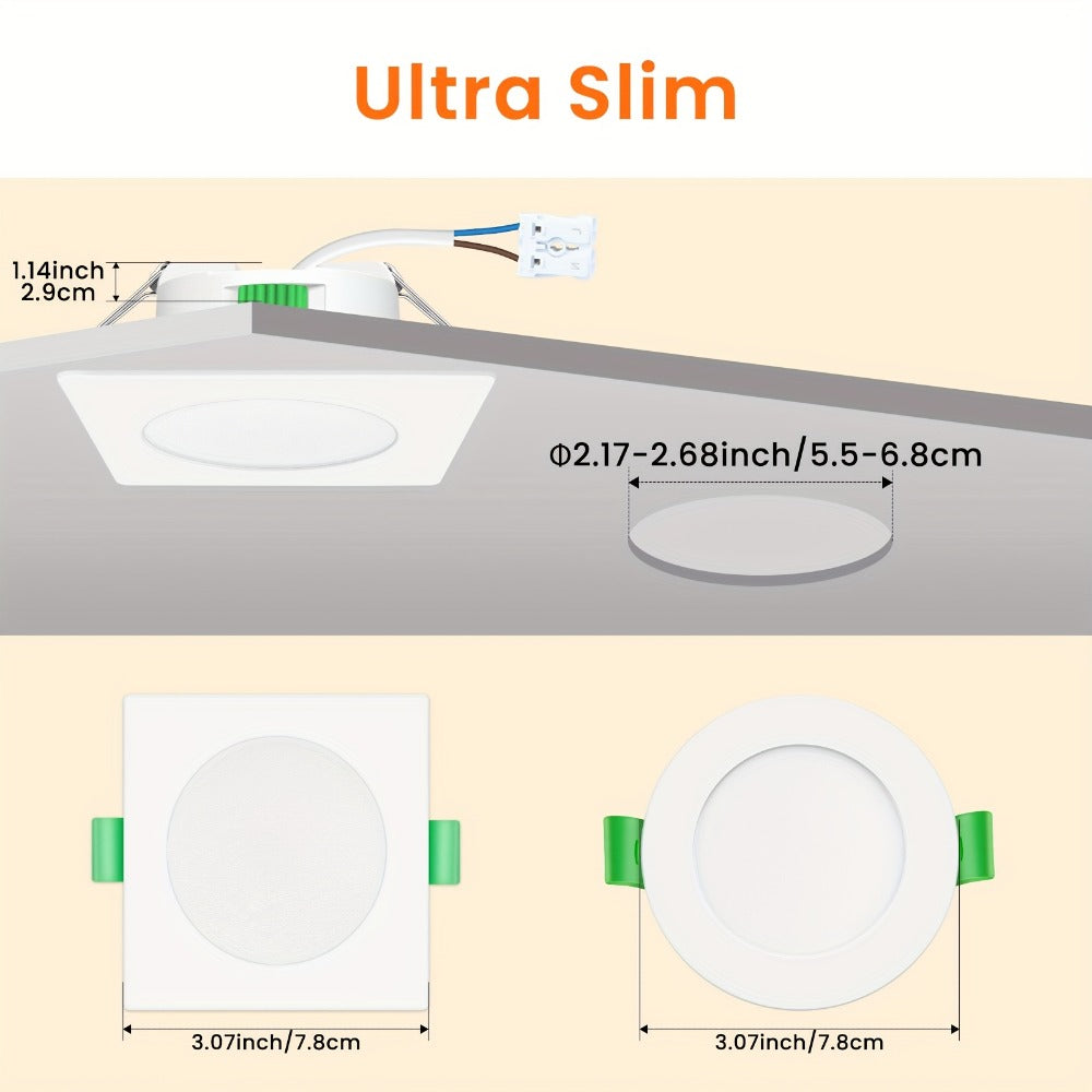 Foco LED empotrable regulable 6pcs | Dormitorio salón cocina y pasillo