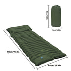 Colchoneta Inflable para Camping, Colchoneta Inflable Ultraligera con Bomba de Pie Integrada y Almohada, Equipo de Camping, Esenciales para Camping, Ideal para Senderismo, Mochilero y Viajes