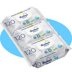 Toallitas Húmedas, Cuidado e Hidratación Profunda, Fibras Ultrasuaves ideales para Piel Sensible, Perfume Fresco, Packs de 3/6/9/12 Unidades, 360/720/1080/1440 Toallitas - Bestline