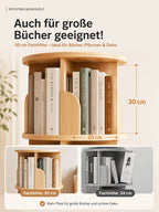 Librerías y estanterías | Torre de estantería giratoria 360°, diámetro grande de 46 cm × altura de 160 cm, librero giratorio de 3/4/5 niveles