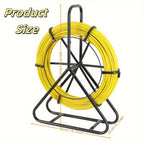Tubo guía de cable de fibra de vidrio 6 mm x 100 m, tubo guía de cable de fibra de vidrio con soporte de acero, pasacables, tubo guía de cable, rueda guía de tubo de cable