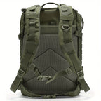 Mochila Espaciosa de 45L con Sistema MOLLE - Poliéster Duradero, Diseño de Capa Suave con Múltiples Compartimentos y Correas Acolchadas para los Hombros, con Parche de la Bandera Americana - Ideal para Senderismo de 3 Días, Trekkings, Bolsa de Emergencia,