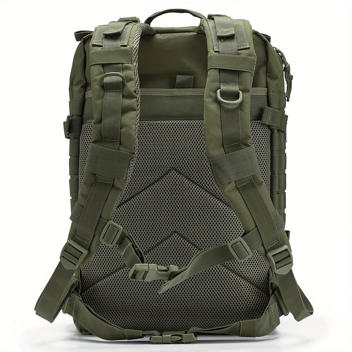 Mochila Espaciosa de 45L con Sistema MOLLE - Poliéster Duradero, Diseño de Capa Suave con Múltiples Compartimentos y Correas Acolchadas para los Hombros, con Parche de la Bandera Americana - Ideal para Senderismo de 3 Días, Trekkings, Bolsa de Emergencia,