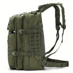 Mochila Espaciosa de 45L con Sistema MOLLE - Poliéster Duradero, Diseño de Capa Suave con Múltiples Compartimentos y Correas Acolchadas para los Hombros, con Parche de la Bandera Americana - Ideal para Senderismo de 3 Días, Trekkings, Bolsa de Emergencia,