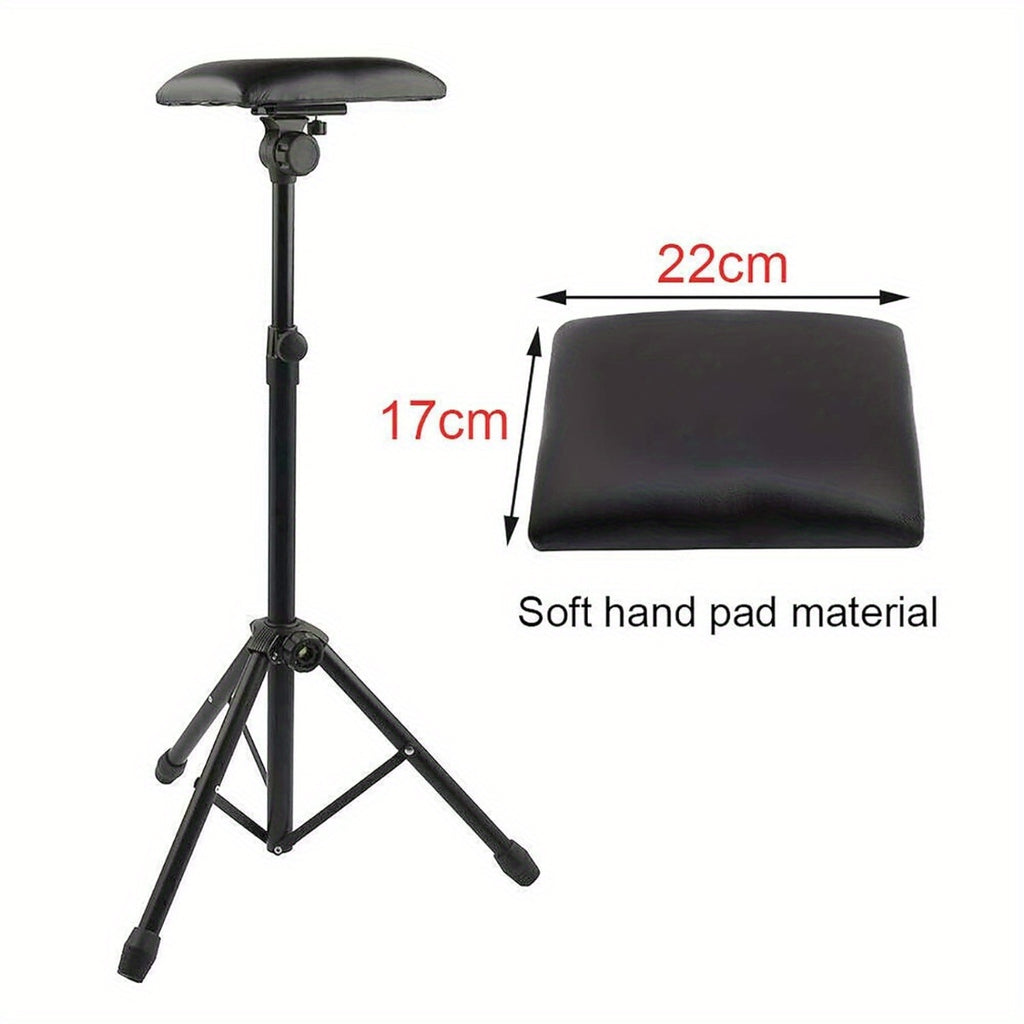 Reposabrazos de tatuaje ajustable de 65-125 cm - Reposabrazos transportable con pies de goma antideslizantes para estudios y tratamientos de tatuajes