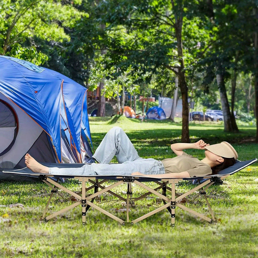 Cama de campamento de 190 cm, cama de campamento plegable, cama de invitado de 250 kg