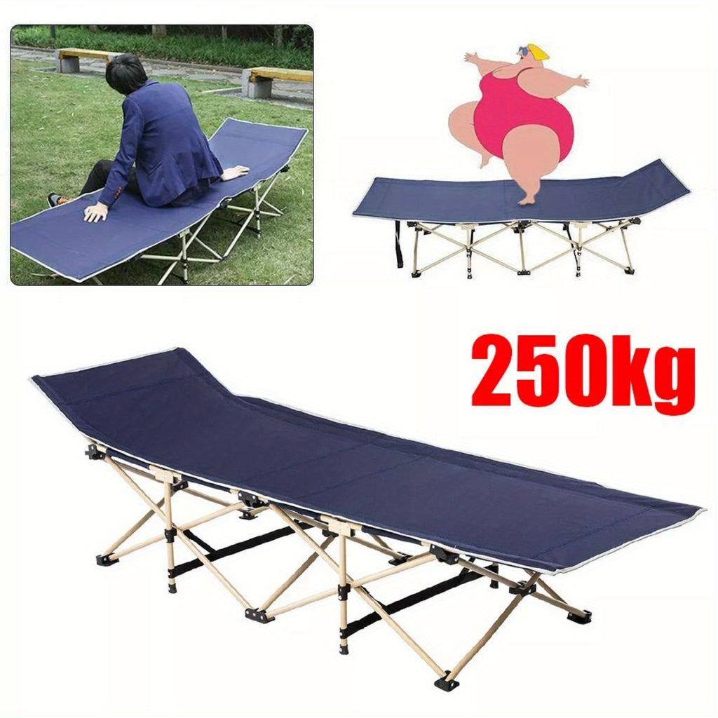 Cama de campamento de 190 cm, cama de campamento plegable, cama de invitado de 250 kg
