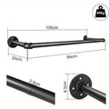 Perchero tubular de pared de estilo industrial, extraíble para sala de estar, dormitorio, vestíbulo, baño,