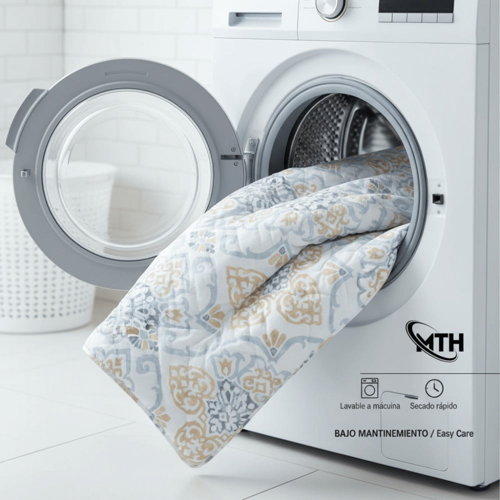 Edredón Ligero Estampado de Verano, Colcha Pinsonic de Microfibra Reversible Bouti, Cubrecama Moderno con Patrón en Relieve Transpirable para Todas las Estaciones, Decoración de Dormitorio para Primavera y Verano (Sin Fundas de Almohada) para Todas las Ta