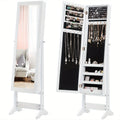 Caja de Almacenamiento de Joyas con Soporte, Perfecta para Organizar y Regalar Durante Navidad, con un Espejo de Baño, Gabinetes para Joyas