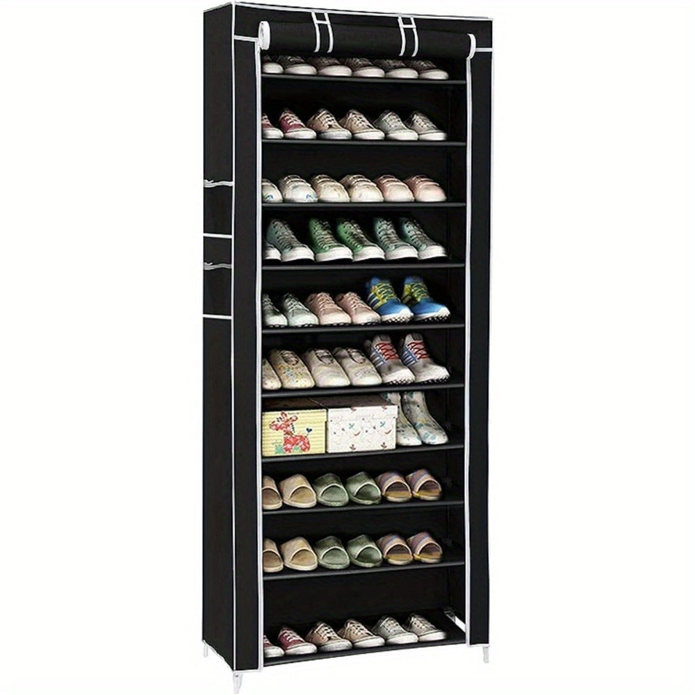 Estantería para Zapatos de 9 Niveles, Armario para Zapatos, Almacenamiento de Zapatos, Capacidad para Aproximadamente 27 Pares de Zapatos, Estante Sencillo (58 x 28 x 160 cm)