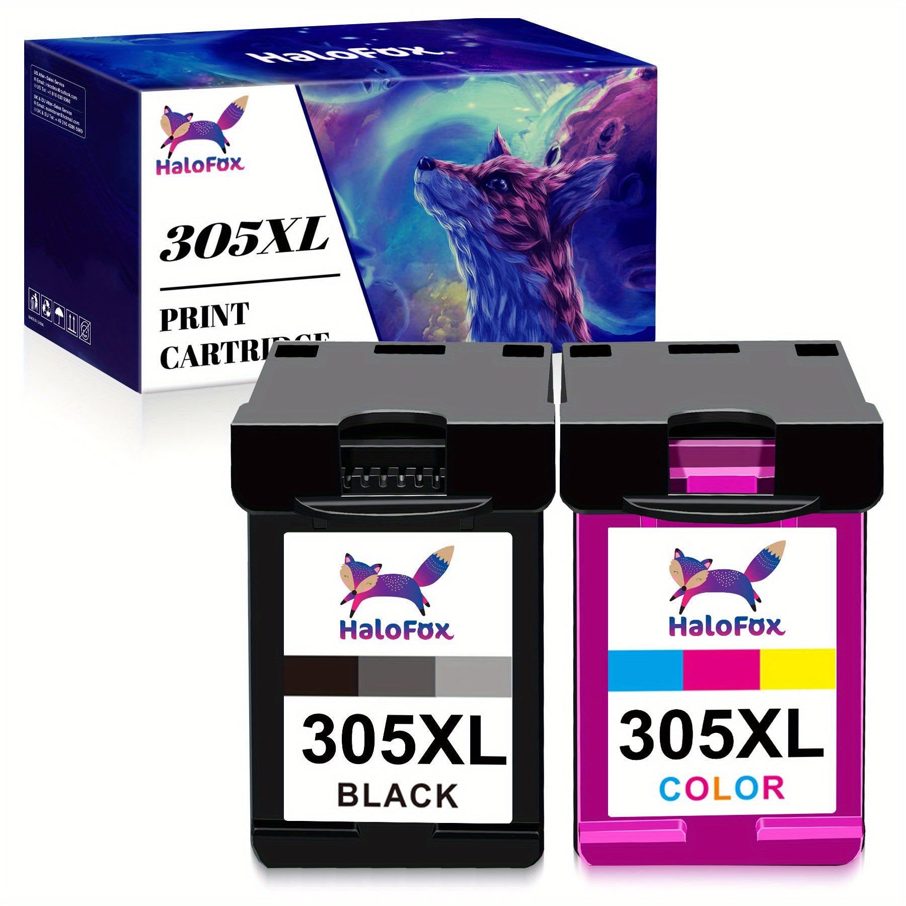 Cartucho de tinta | Cartuchos de tinta compatibles con HP 305 (juego de cartuchos XL) para impresoras HP DeskJet 2720e 4120e HP Envy 6000 6420e