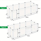 Recinto para mascotas | 145x75x48cm Recinto para conejos de corral para animales pequeños hecho de plástico Jaula expandible para conejos