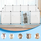 Recinto para mascotas | 145x75x48cm Recinto para conejos de corral para animales pequeños hecho de plástico Jaula expandible para conejos