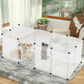 Recinto para mascotas | 145x75x48cm Recinto para conejos de corral para animales pequeños hecho de plástico Jaula expandible para conejos