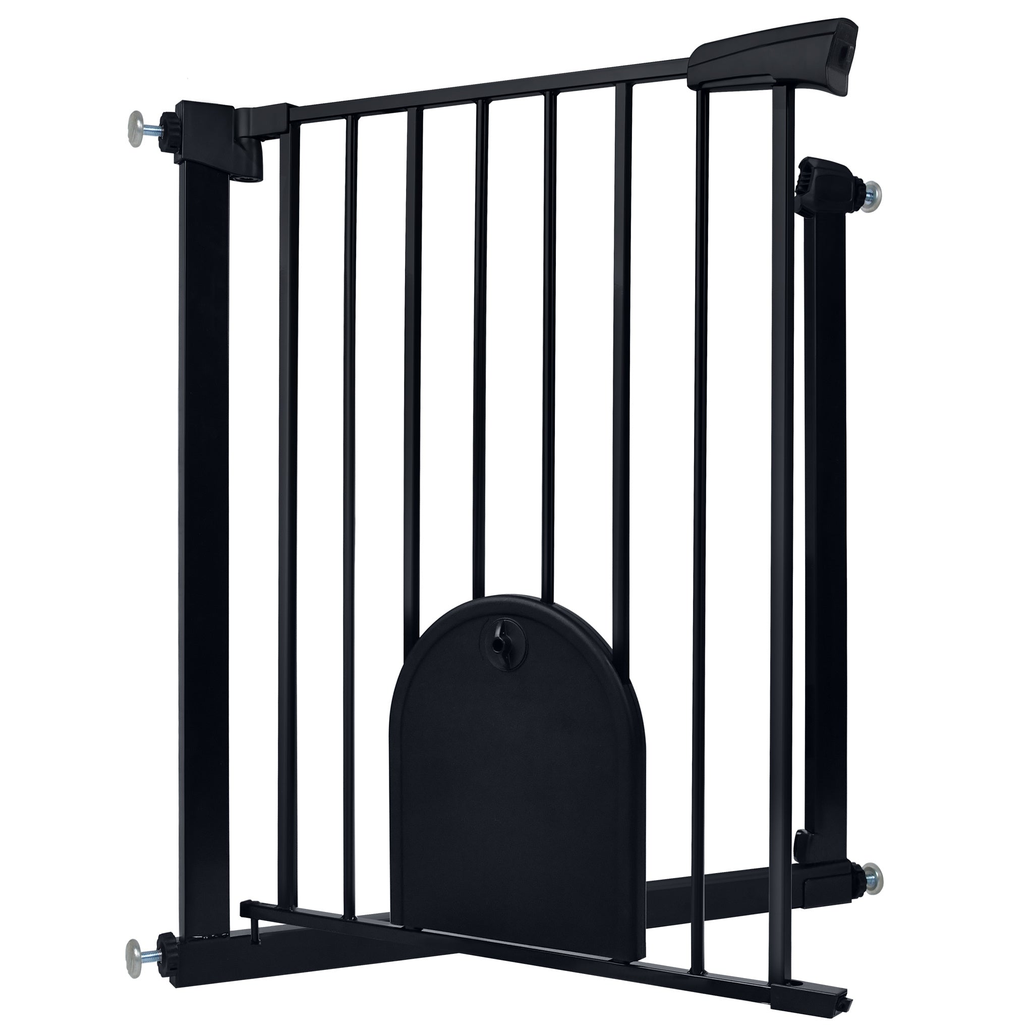 Puerta de seguridad para escaleras y puerta para animales, puerta de seguridad N Stop sin taladrar con rejilla de metal