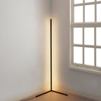 Lámpara de pie de esquina de 1/2 piezas, lámpara de pie LED de cambio de color, ajustable de 56 pulgadas (aprox. 142 cm) con sincronización de música, lámpara de esquina de iluminación ambiental moderna, con control remoto y por APP, modo creativo DIY y t