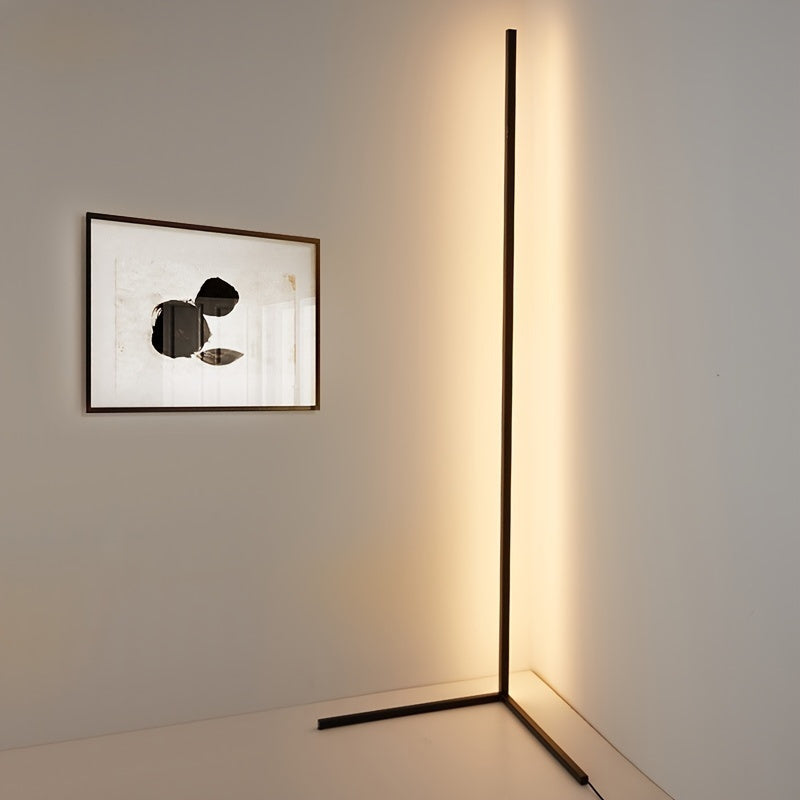 Lámpara de pie de esquina de 1/2 piezas, lámpara de pie LED de cambio de color, ajustable de 56 pulgadas (aprox. 142 cm) con sincronización de música, lámpara de esquina de iluminación ambiental moderna, con control remoto y por APP, modo creativo DIY y t