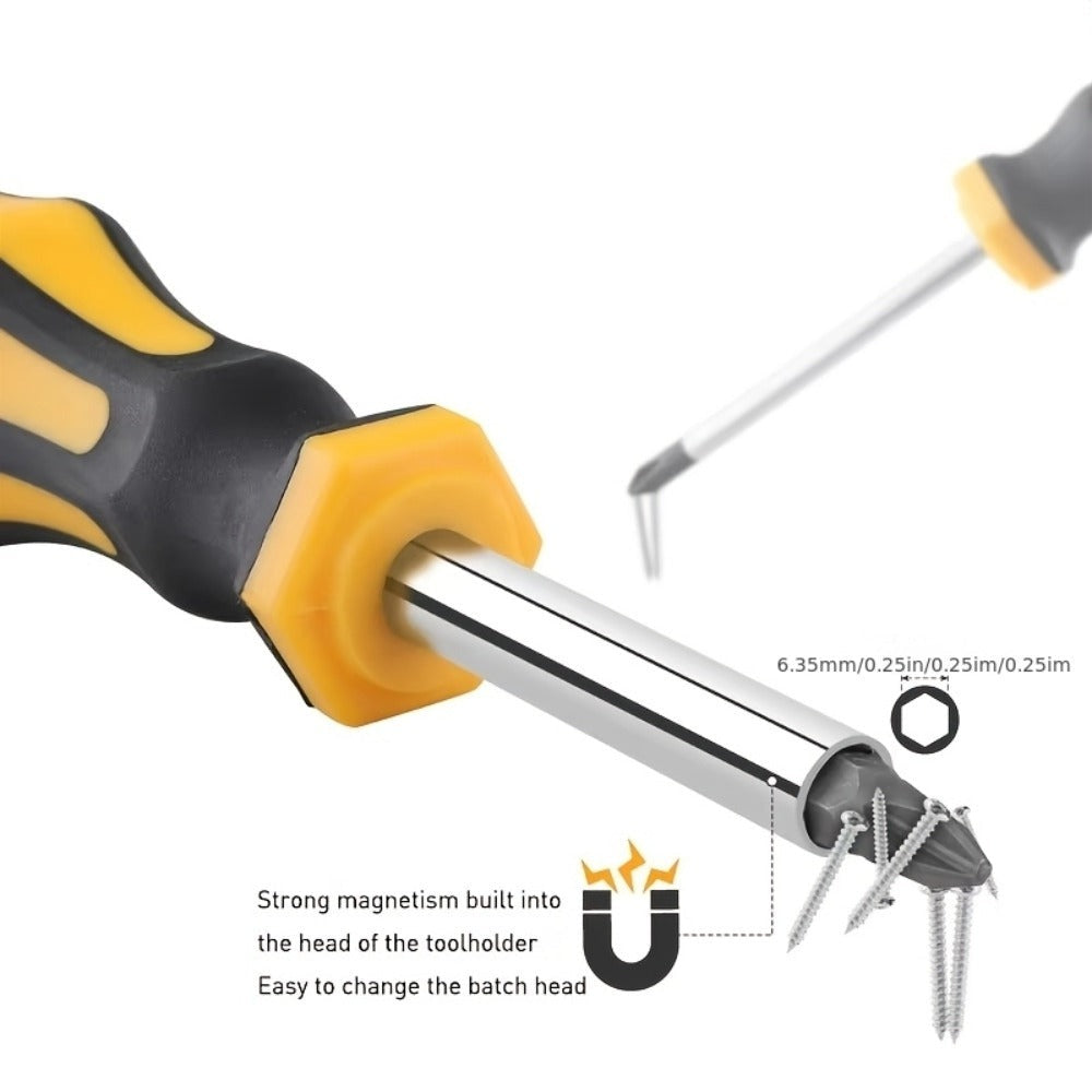 Juego de 43 destornilladores magnéticos de acero de cromo vanadio, con estuche, puntas de punta plana, hexagonales y Torx, juego de varillas de destornillador de precisión, profesional, duradero, sin batería, sin cargar, para kit de herramientas de repara