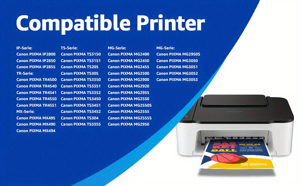 Cartucho de tinta | PG-545XL CL-546XL Reemplazo para Cartuchos de Impresora Canon 545 546 Multipack para Canon Pixma MX495 TR4550 TS3350 TS3150