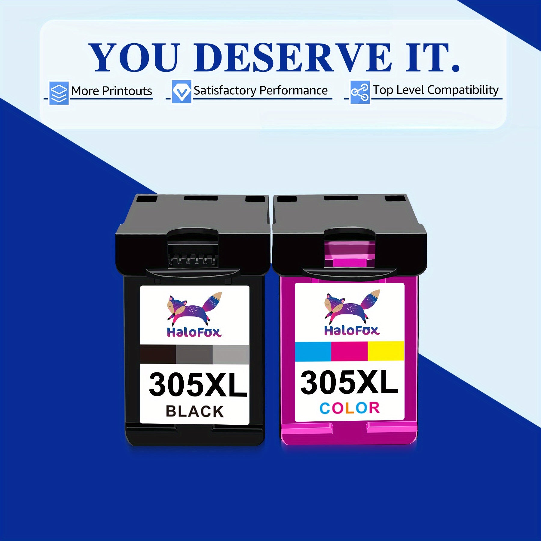 Cartucho de tinta | Cartuchos de tinta compatibles con HP 305 (juego de cartuchos XL) para impresoras HP DeskJet 2720e 4120e HP Envy 6000 6420e