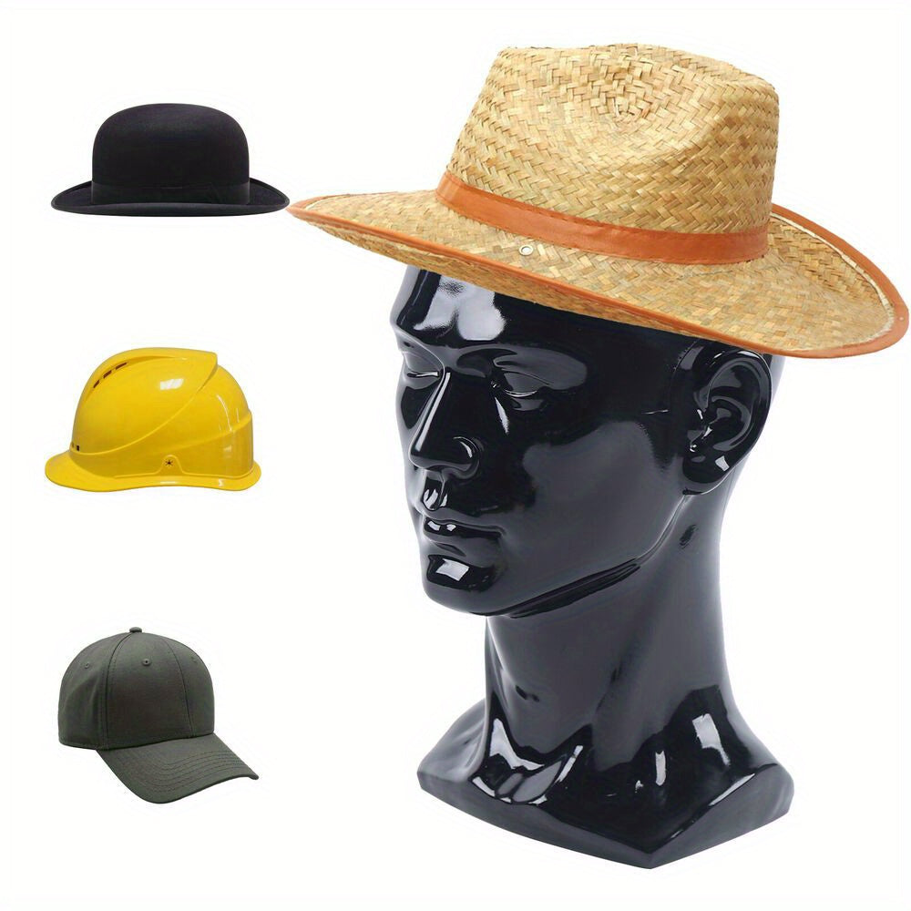 Cabeza de exhibición de PVC para mostrar pelucas, auriculares, sombreros y joyas