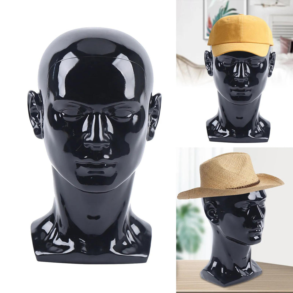 Cabeza de exhibición de PVC para mostrar pelucas, auriculares, sombreros y joyas