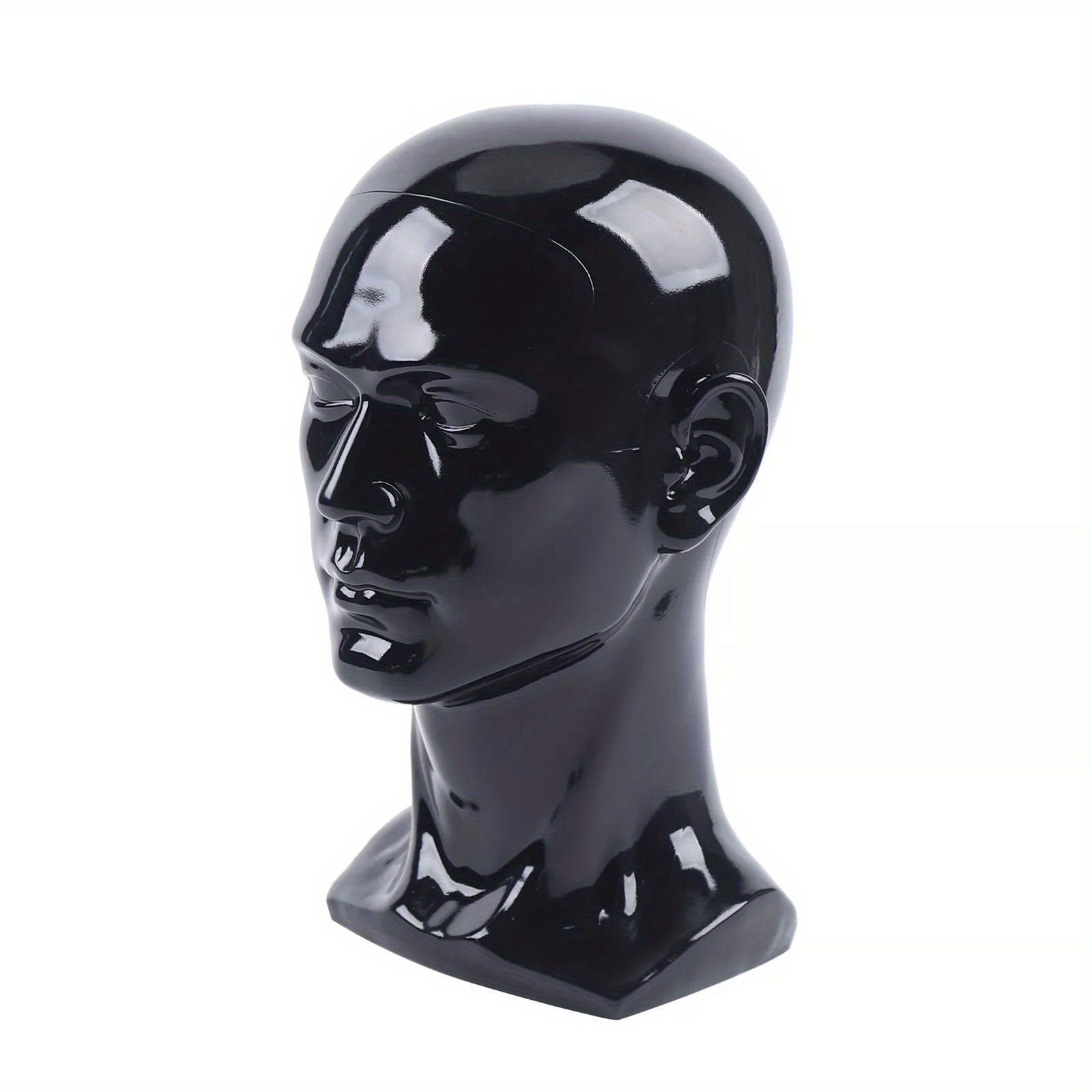 Cabeza de exhibición de PVC para mostrar pelucas, auriculares, sombreros y joyas