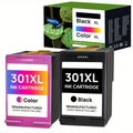Reemplazo de cartucho de tinta 301XL negro y de tres colores para HP 301XL Funciona con HP DeskJet 1000 1050 1055 1056 1510 1513 1517 2000 2050 2510 2540 OfficeJet 2620 2622 Envy 4500 4502 5530 5532 Impresora, paquete de 2