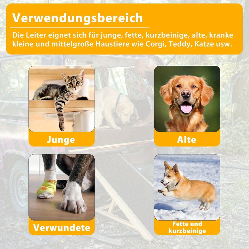 Rampa plegable para perros 100 kg 60 cm | Cama sofá coche y acceso de mascotas