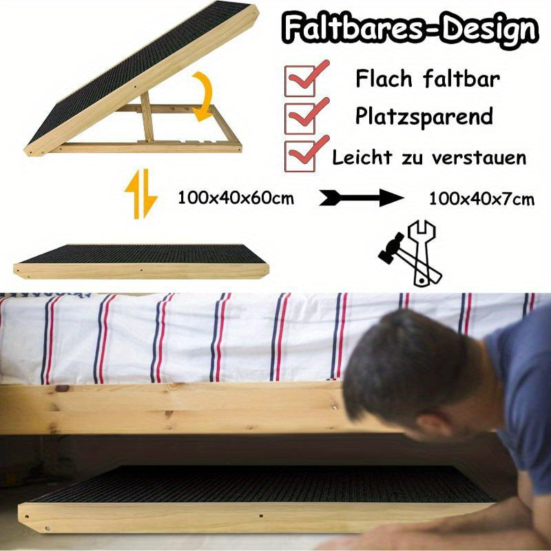 Rampa plegable para perros 100 kg 60 cm | Cama sofá coche y acceso de mascotas