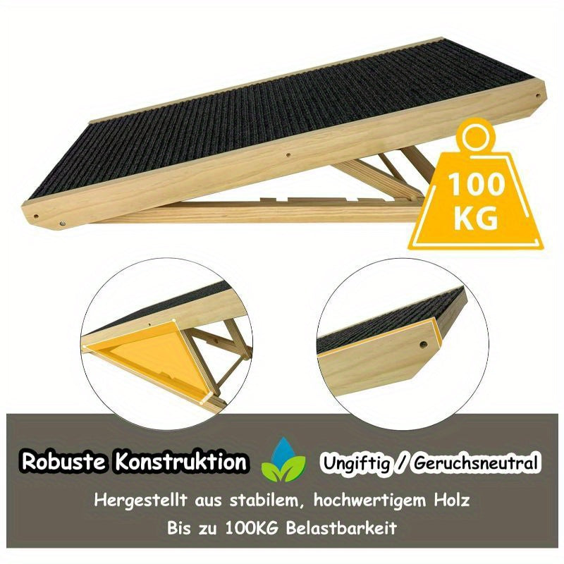 Rampa plegable para perros 100 kg 60 cm | Cama sofá coche y acceso de mascotas