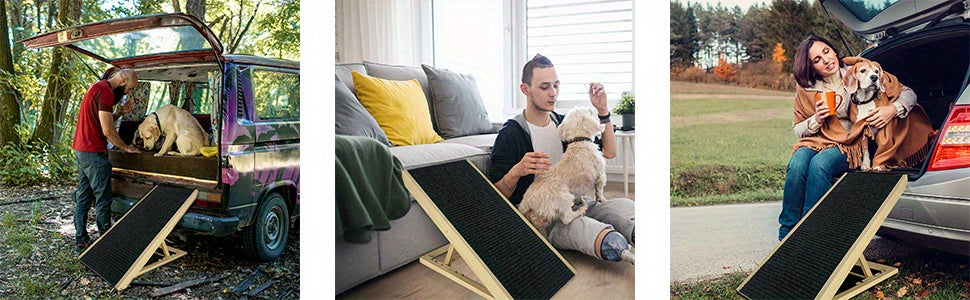 Rampa plegable para perros 100 kg 60 cm | Cama sofá coche y acceso de mascotas