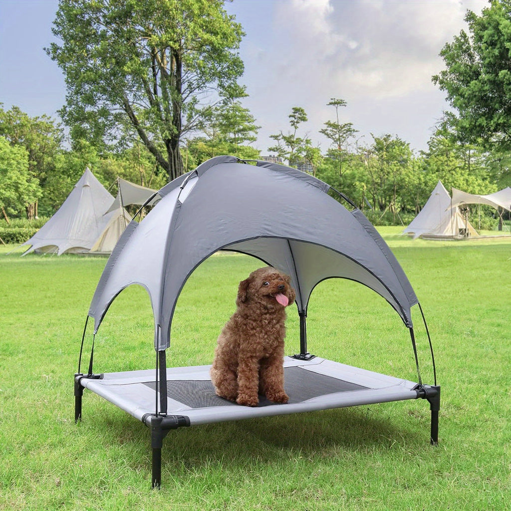 Cama elevada para mascotas para interior, jardín y días cálidos