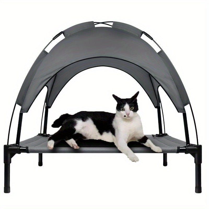 Cama elevada para mascotas para interior, jardín y días cálidos