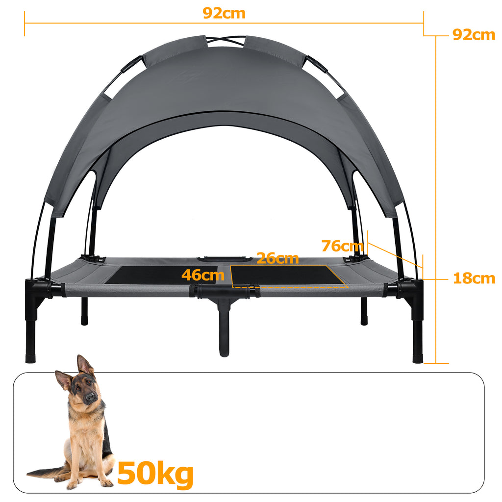 Cama elevada para mascotas para interior, jardín y días cálidos