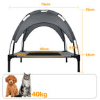 Cama elevada para mascotas para interior, jardín y días cálidos