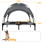 Cama elevada para mascotas para interior, jardín y días cálidos