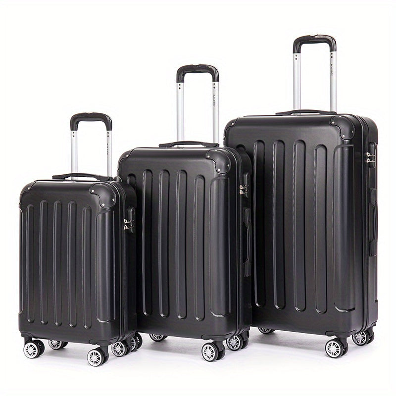 Juego de Equipaje que Incluye una Maleta de Cabina de 20 Pulgadas, una Maleta de Viaje Expandible con Ruedas Giratorias de 360 Grados, Cerradura con Contraseña, Gran Capacidad, un Equipaje de Bodega de 28 Pulgadas y un Equipaje de Mano para Viajes