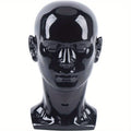 Cabeza de maniquí de PVC, maniquí de cabeza, maniquí de cabeza, exhibición de cabeza para pelucas, cascos, sombreros y joyas, negro, ventana de tienda, cabeza masculina, maniquí de cabeza, modelo masculino, cabeza de PVC de 50 cm, maniquí de cabeza para p