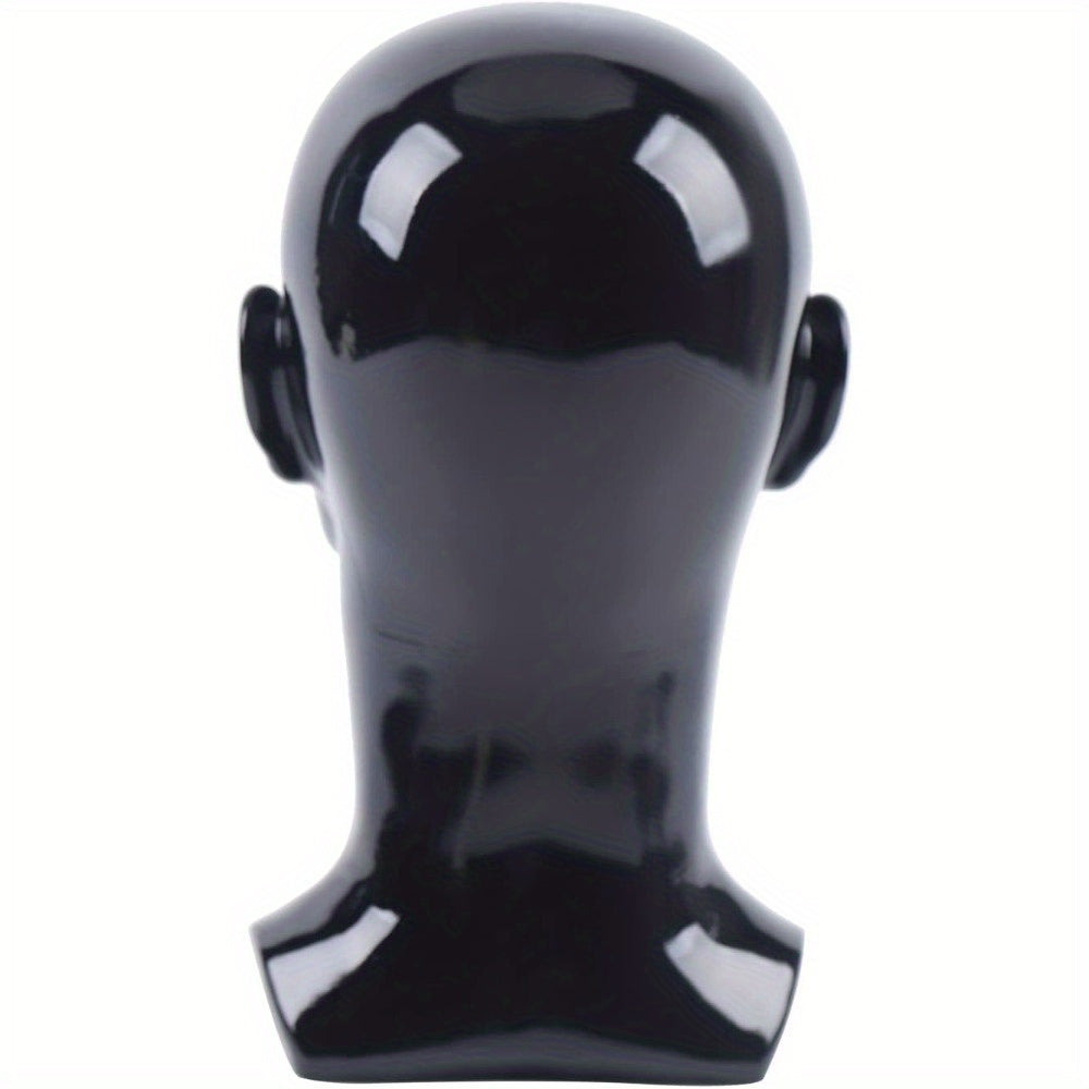 Cabeza de maniquí de PVC, maniquí de cabeza, maniquí de cabeza, exhibición de cabeza para pelucas, cascos, sombreros y joyas, negro, ventana de tienda, cabeza masculina, maniquí de cabeza, modelo masculino, cabeza de PVC de 50 cm, maniquí de cabeza para p